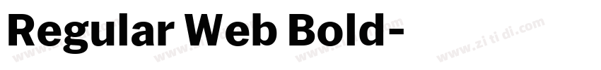 Regular Web Bold字体转换